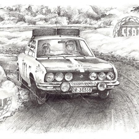 Seat 124 sport Montecarlo dibujo original